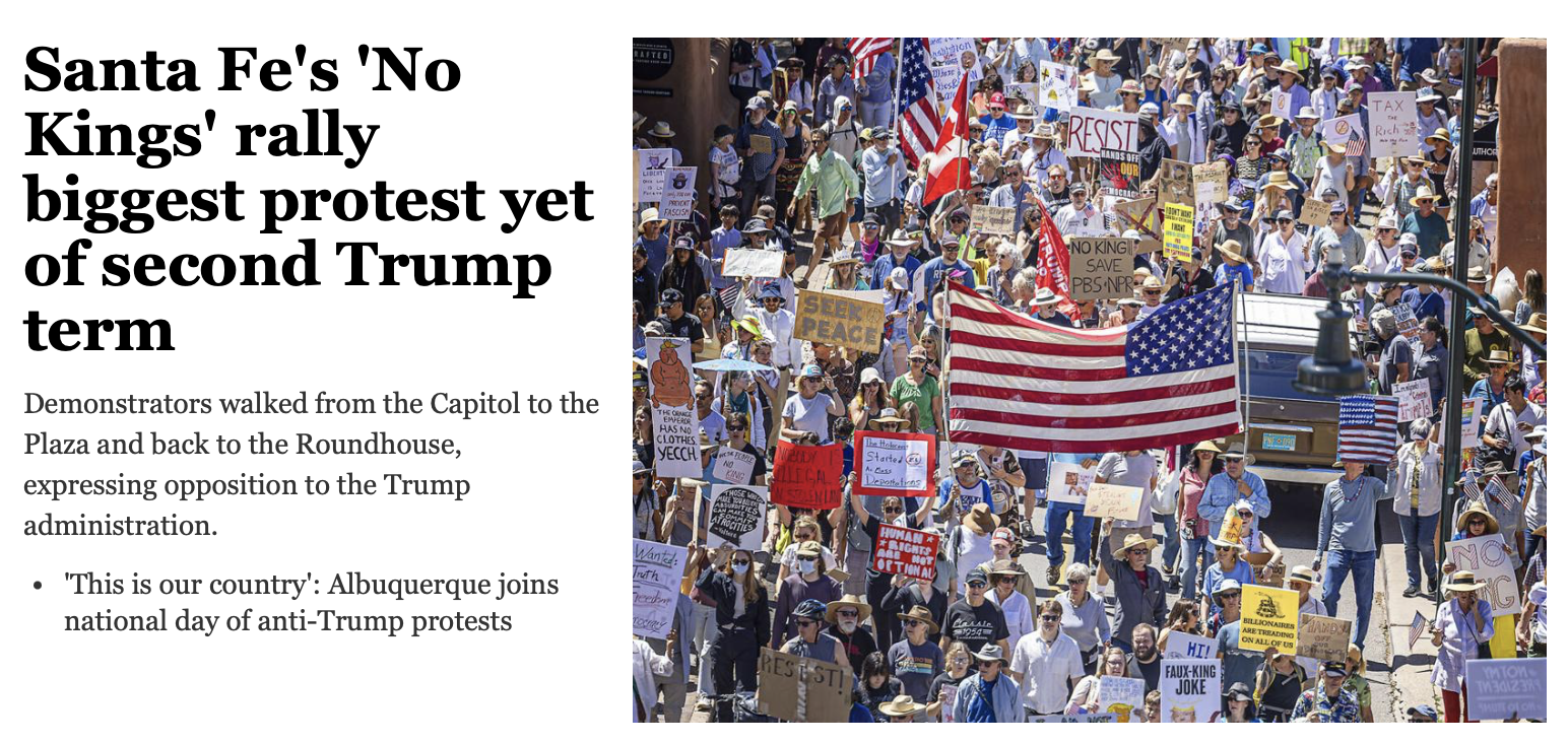 Santa Fe shows up for democracy